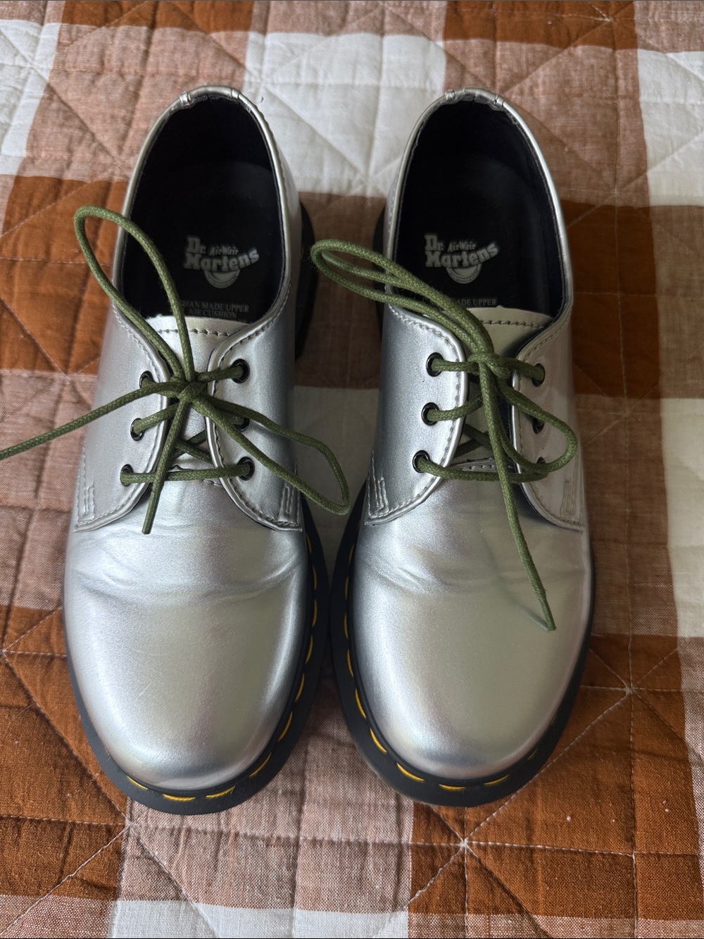 Dr. Martens 1461 Vegan Chrome shoes (size 7)